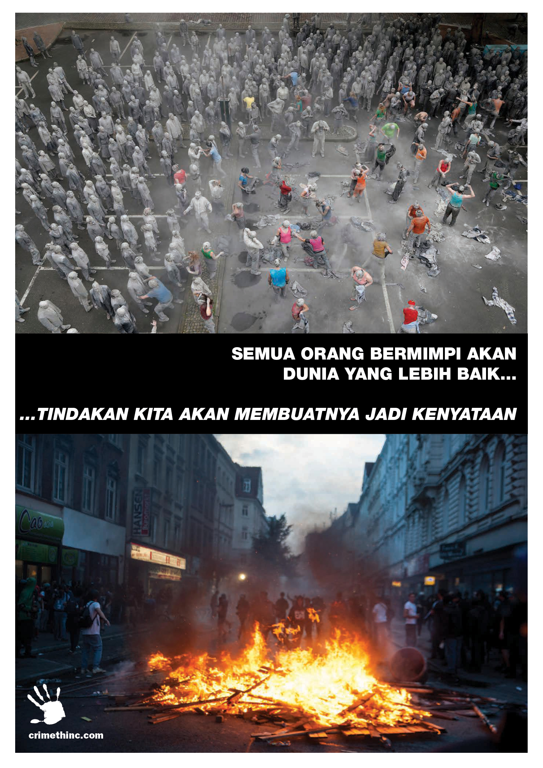 Photo of ‘Semua orang bermimpi akan dunia yang lebih baik...tindakan kita akan membuatnya jadi kenyataan’ front side